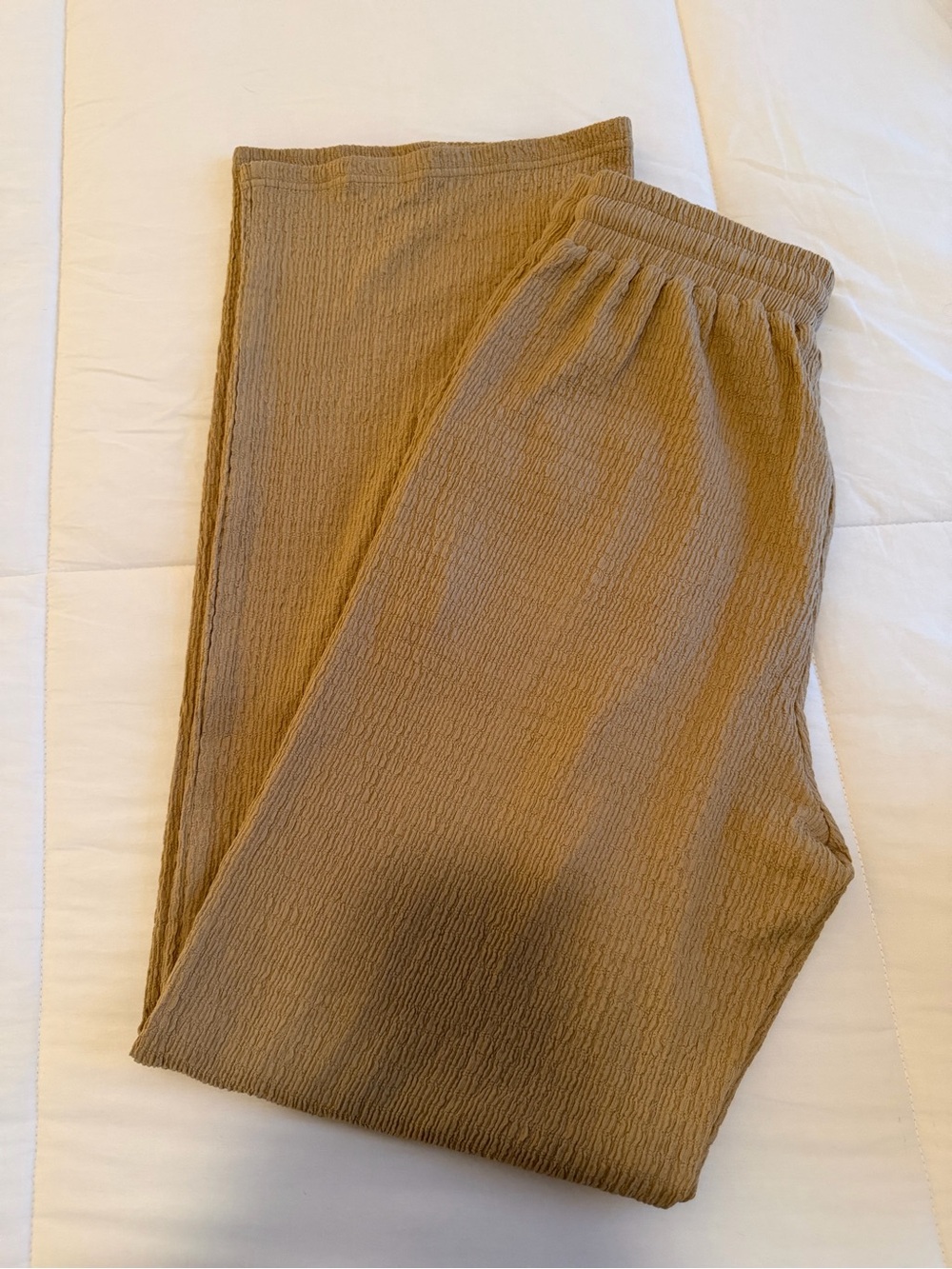 4th & Reckless Two-Piece Textured Tank & Wide-Leg Set in Tan - Picture 6 of 6